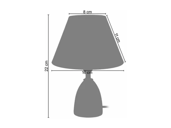 Pair de Lampes de chevet conique bois rouge 22 cm.