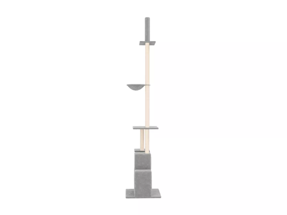 Arbre à chat du sol au plafond Gris clair 250,5-276,5 cm