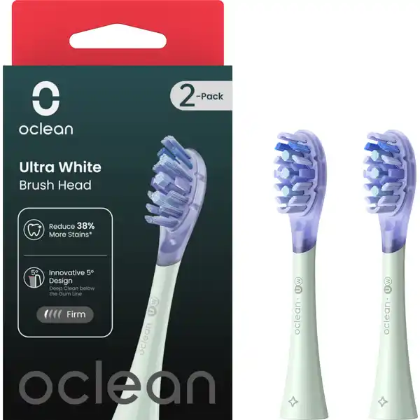 Ultra white Bürstenköpfe, 2er Set, Grün