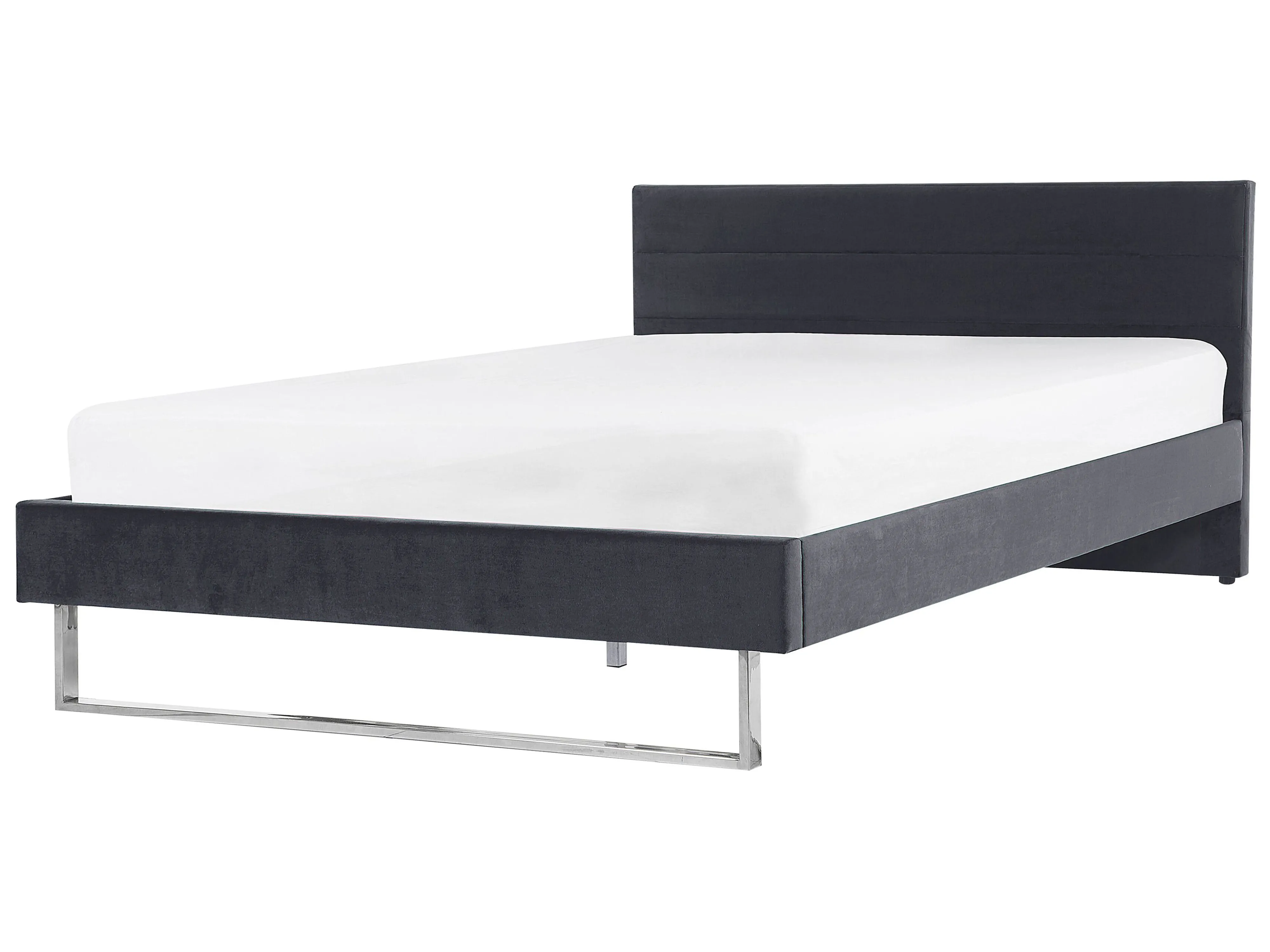 Bed Fluweel BELLOU 180 x 200 cm Donkergrijs