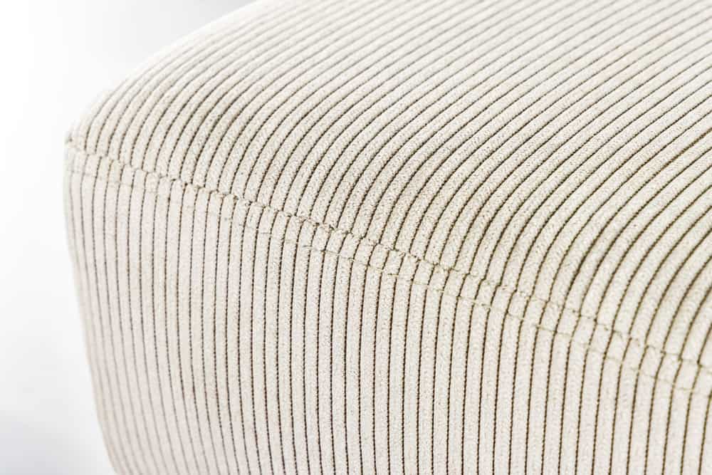 Design Sitzbank BOUTIQUE 100cm beige Cord schwarze Metallbeine Polsterbank