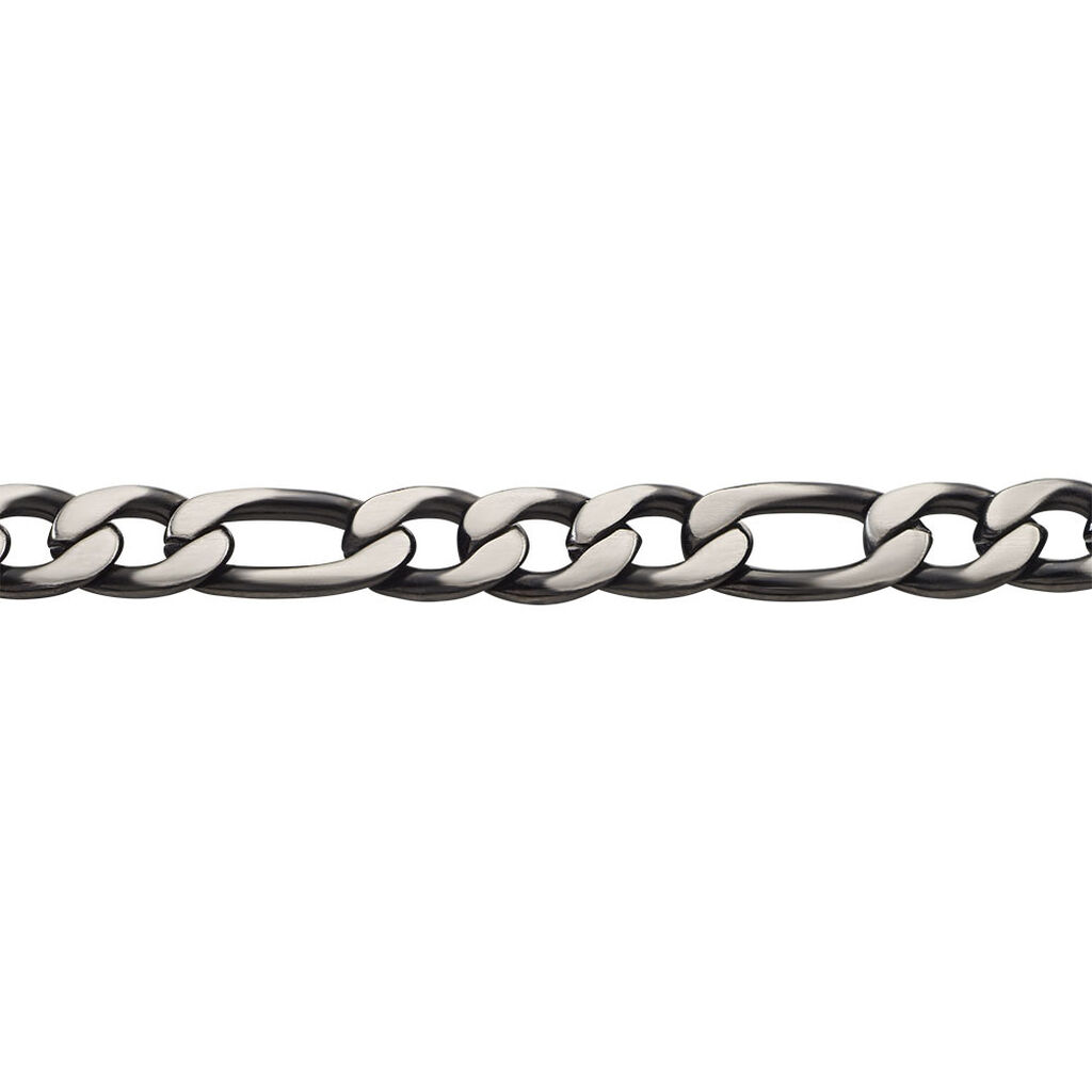 Bracelet Acier Noir Et Gris Dario