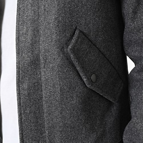 Veste Zippée Col Mouton 5128 Gris Anthracite Chiné