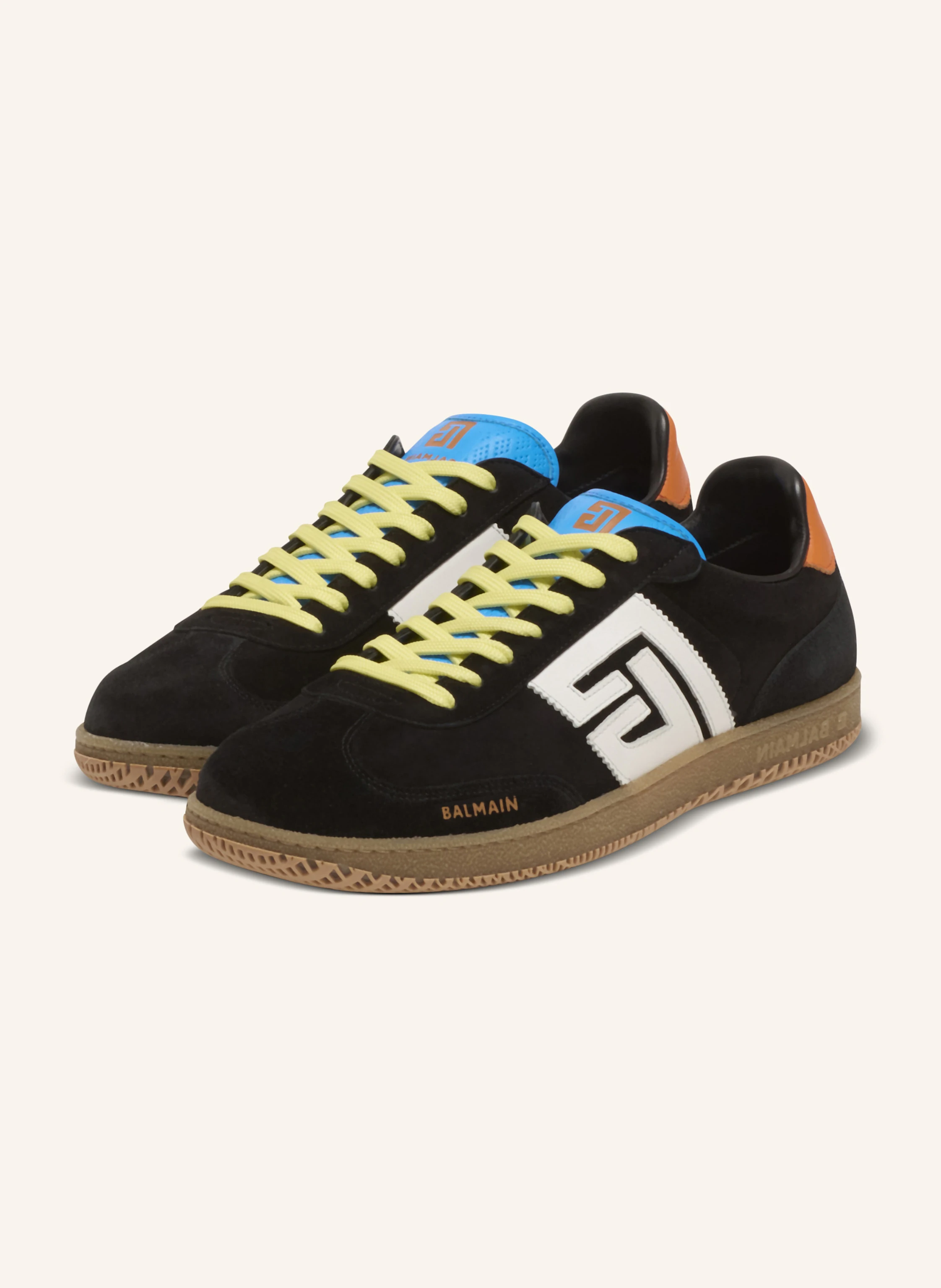 BALMAIN Sneakers Swan aus Kalbsleder und Wildleder