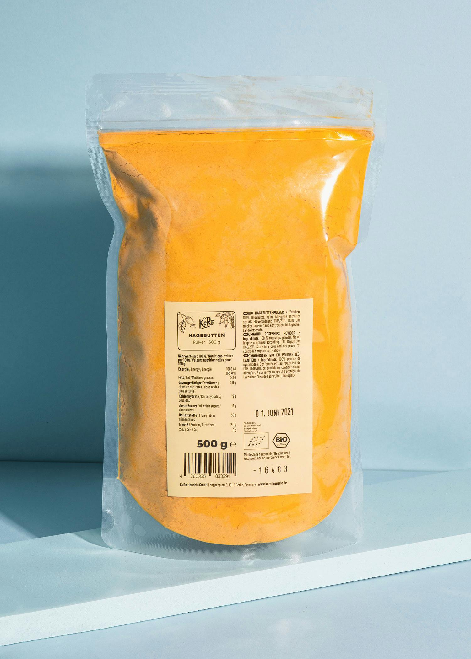 Bio Hagebutten Pulver 500 g