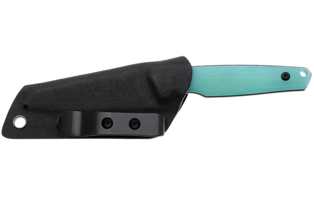 Tenable Knives Parr G011B3 Blackwashed 14C28N, Blue G10, vaststaand mes Jonathan Styles design