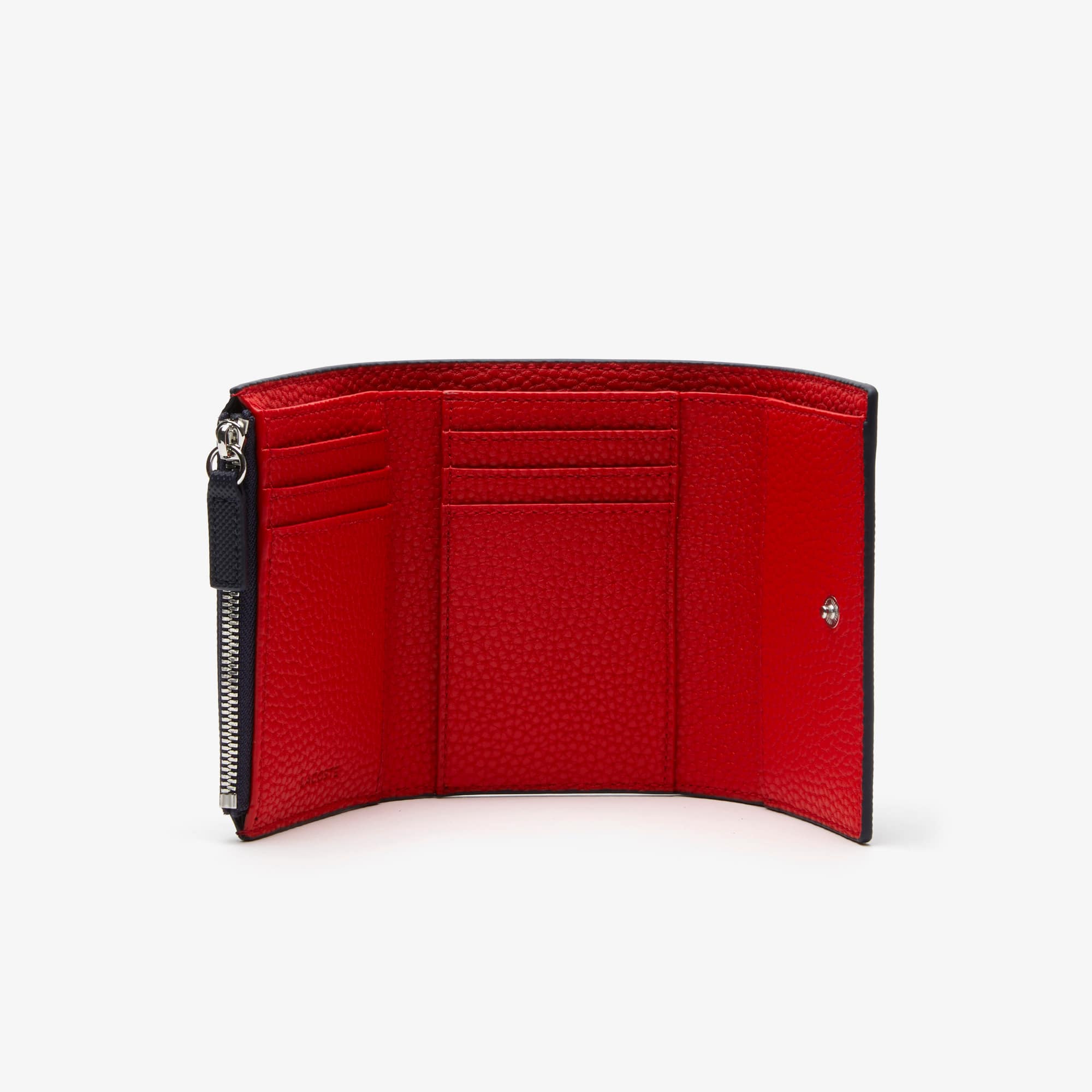 Porte-monnaie femme Lacoste Anna avec rabat à pression Portefeuilles & Petite Maroquinerie - Bleu - Lacoste - Femme