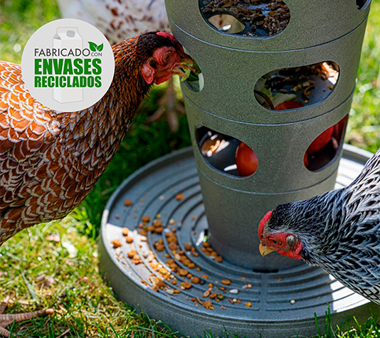 Alimentador divertido para galinhas - Alimentador interativo para manter suas galinhas ocupadas - Alimentador antiestresse - Torre de alimentação