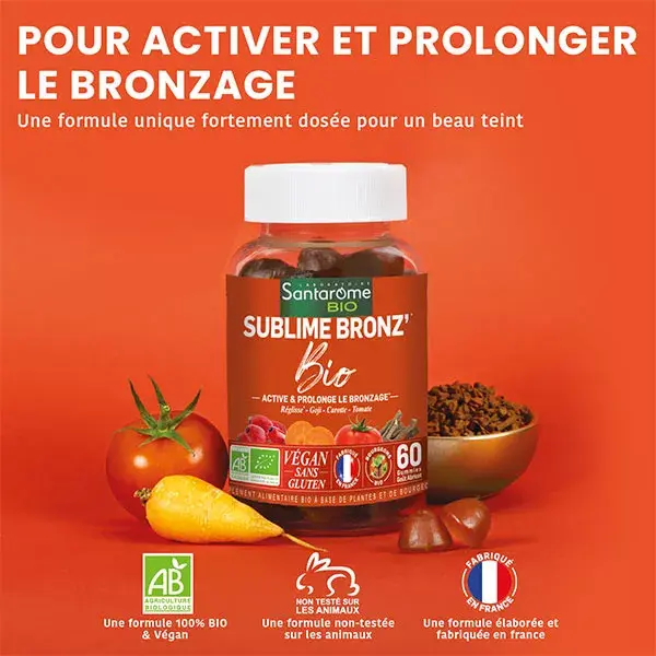 Santarome Bio - Sublime Bronz' - Sublime, prolonga o seu bronzeado - 60 gomas