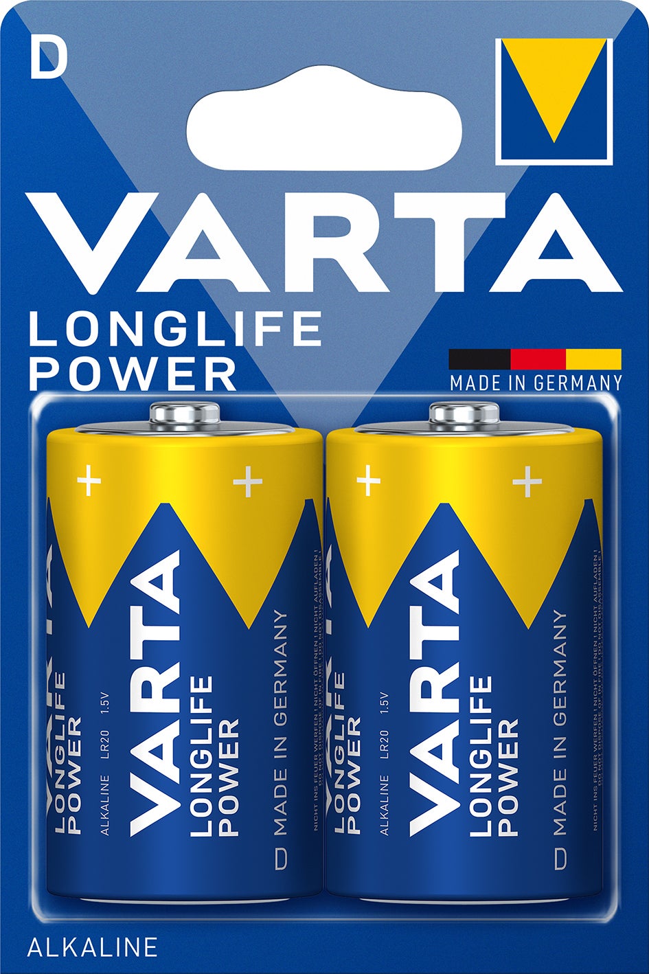 Varta D batterij Longlife Power 2 stuks