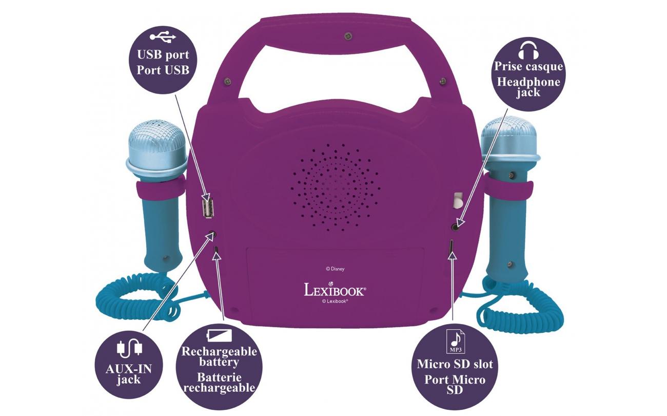 Frozen 2 bluetooth karaokespeler met 2 microfoons
