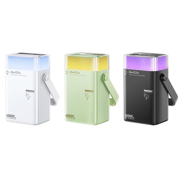 REMAX 65W+22.5W 40000mAh Powerbank Hurtig Opladning Belysning Oplader