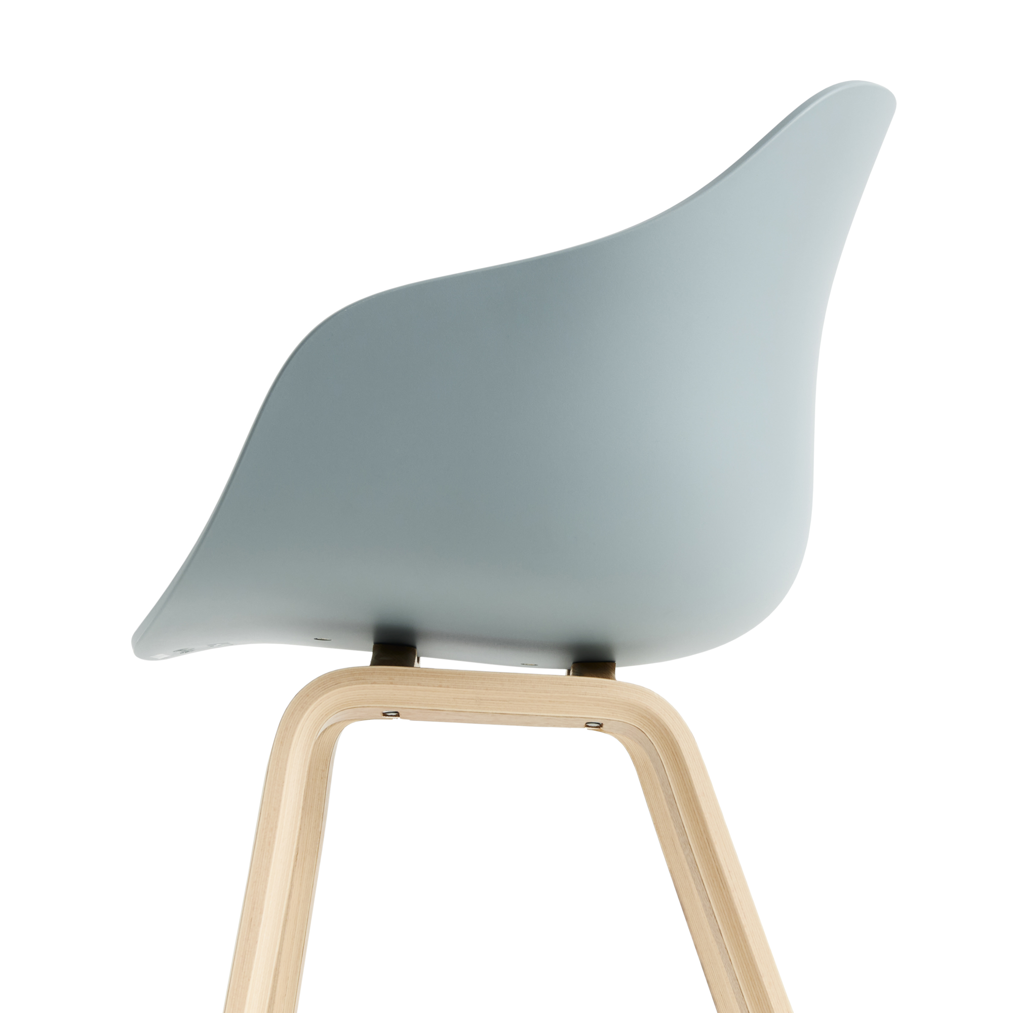 Eetkamerstoel AAC 222 eiken gelakt onderstel dusty blue 2.0