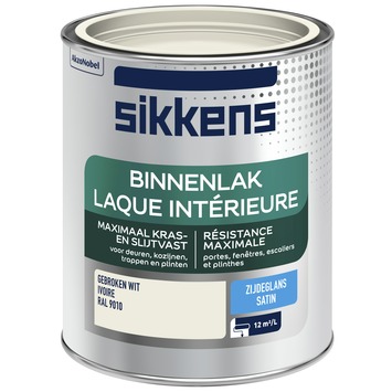 Sikkens binnenlak zijdeglans RAL 9010 gebroken wit 750 ml