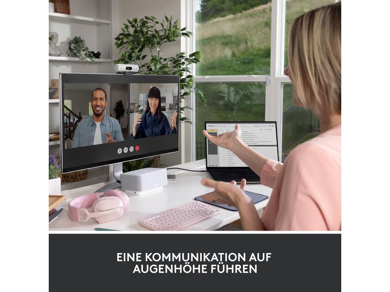 Logitech Webcam Brio 500 Weiss Full HD-Webcam mit RightLight 4 und HDR