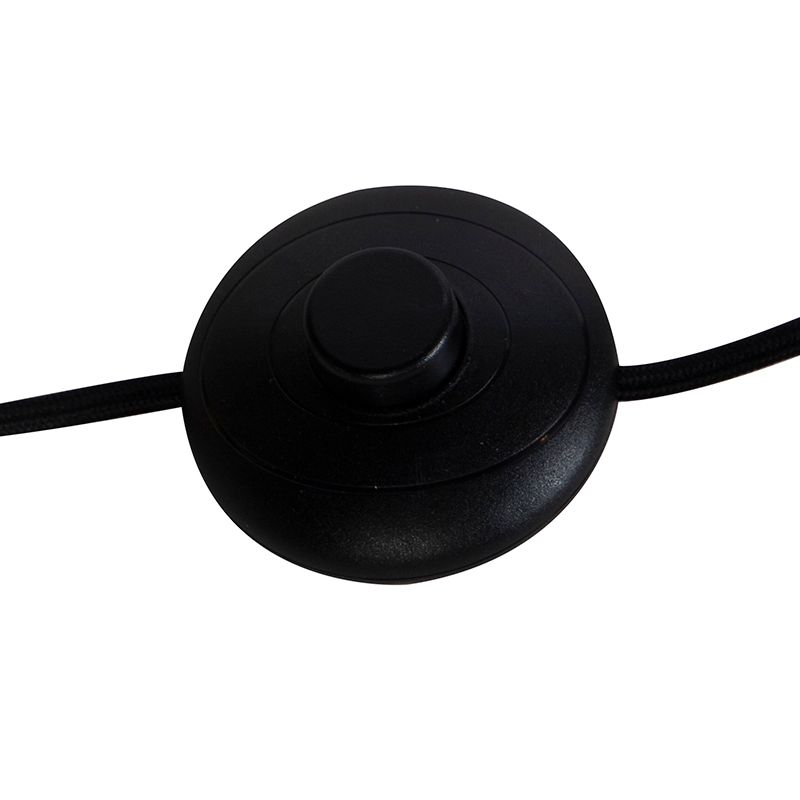Moderne vloerlamp zwart met kap - Lofty