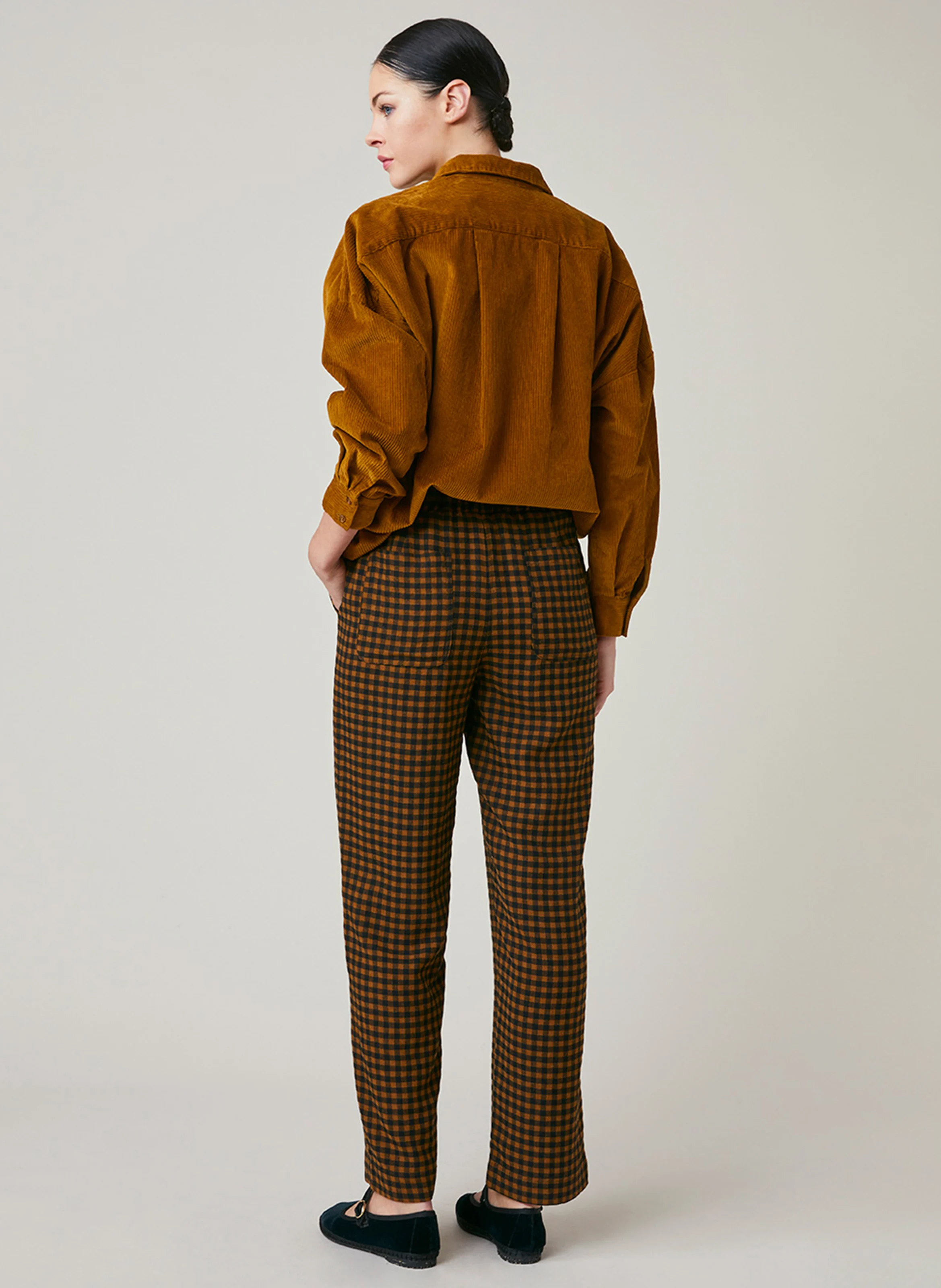 FLOYD - Pantalon droit à carreaux | Marron