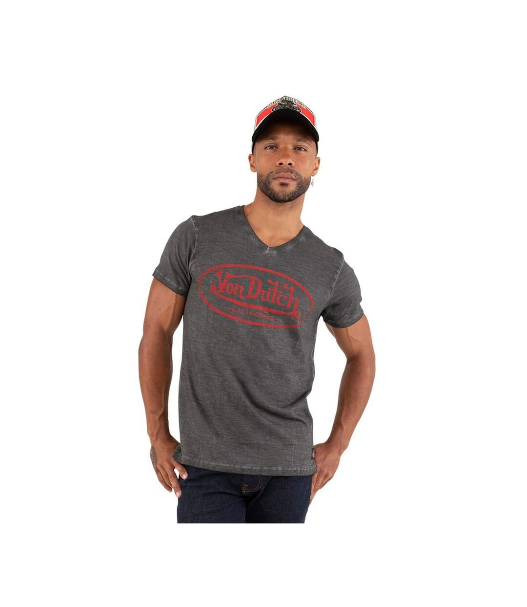T-shirt col V homme en coton Tyron