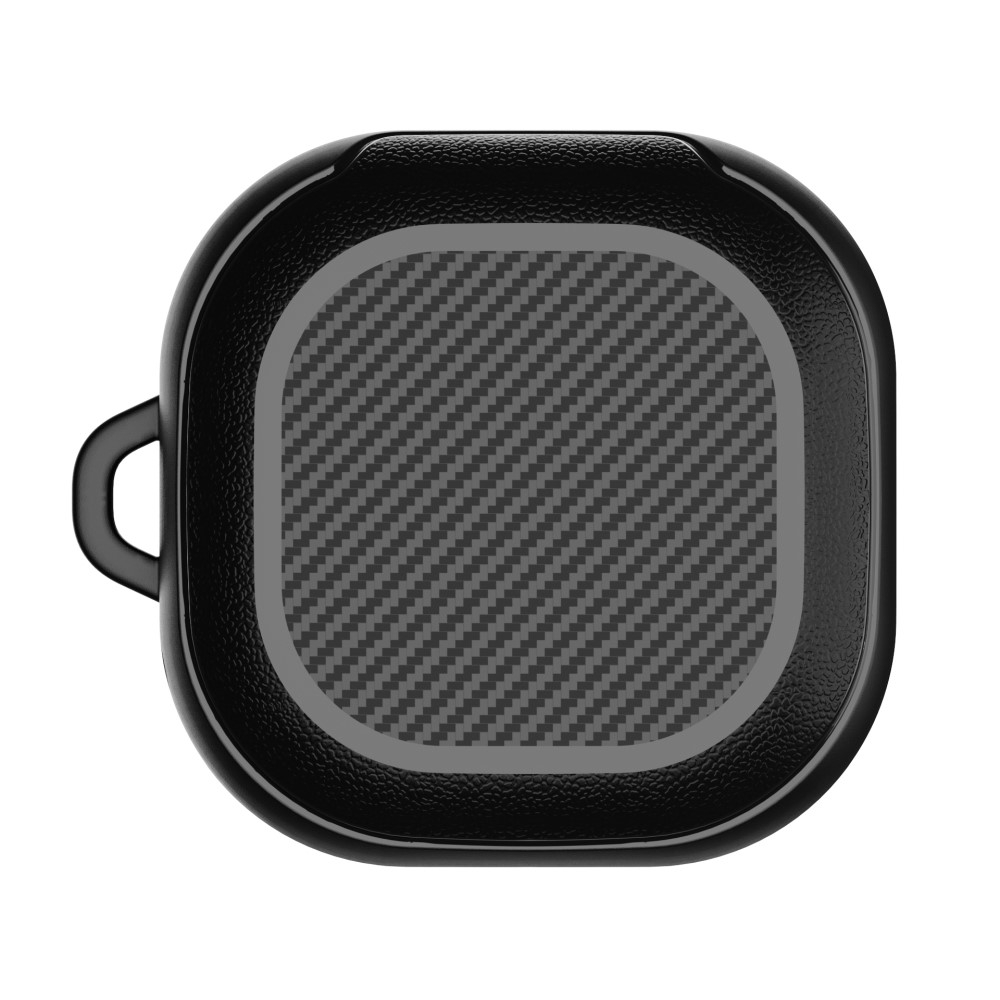 Samsung Galaxy Buds Pro / Buds Live Hardcase Schutzhülle mit Karabinerhaken - Schwarz