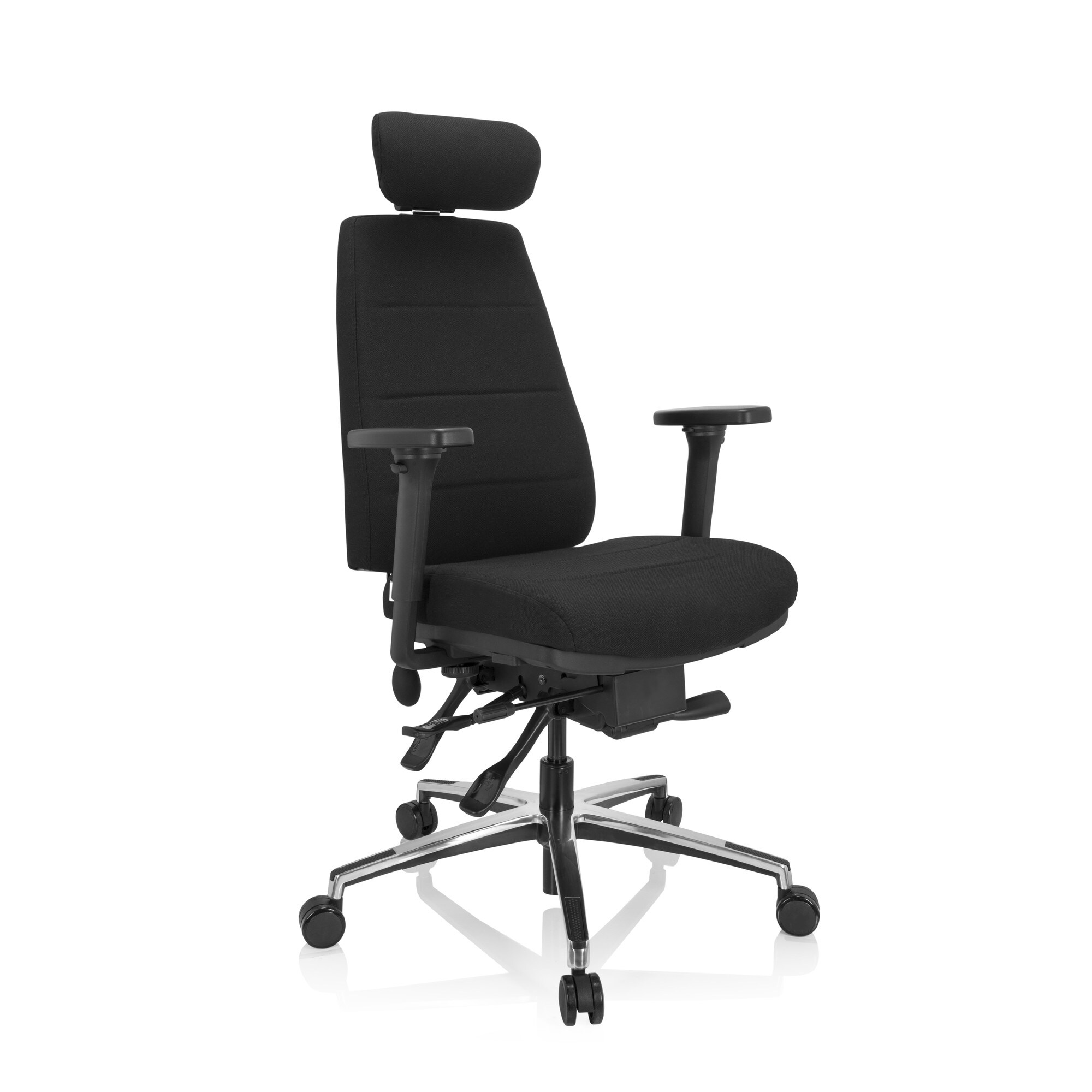 Profi Bürostuhl PHOENIX PRO I Stoff mit Armlehnen (höhenverstellbar) hjh OFFICE