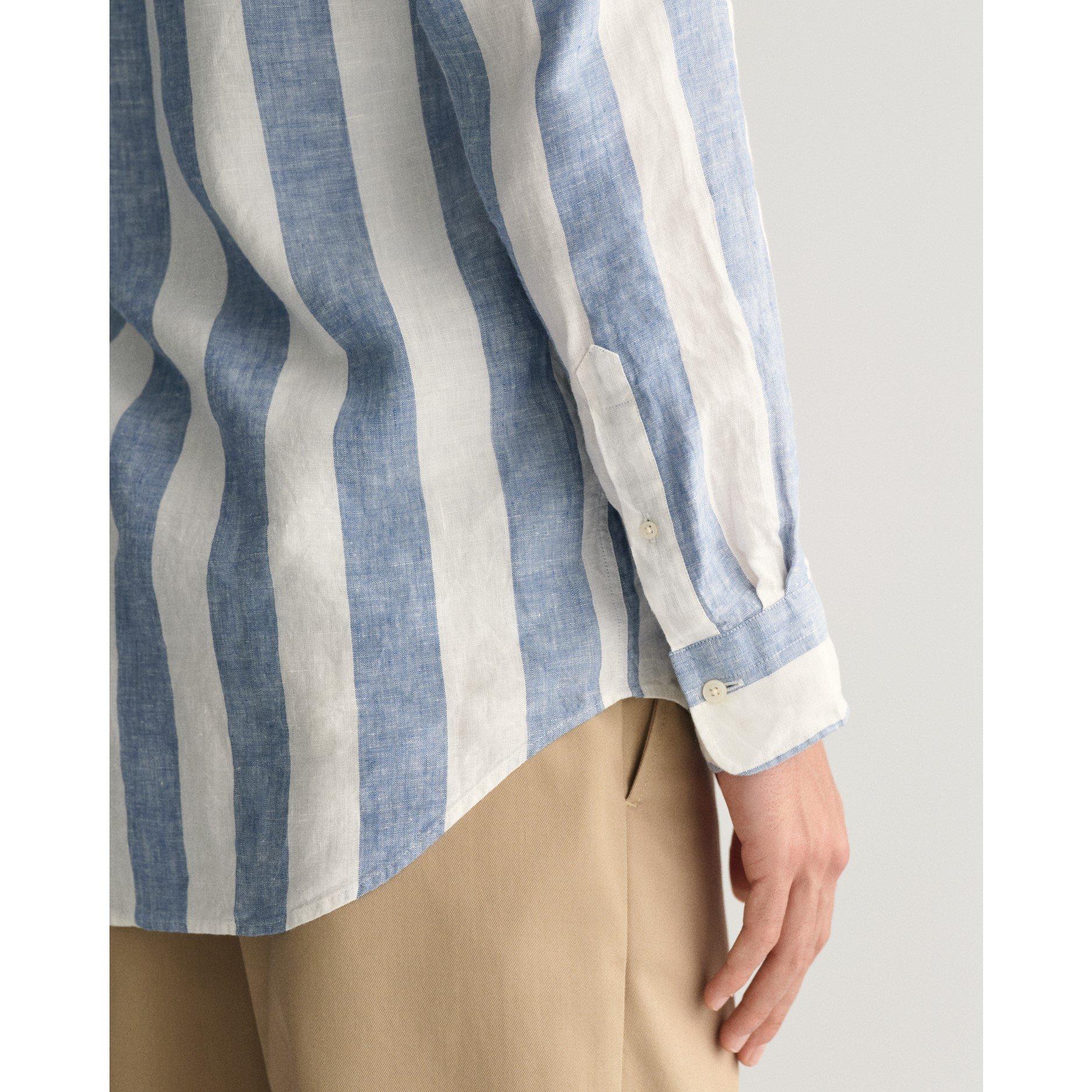 Gant REG BOLD STRIPE LINEN SHIRT SALTY S