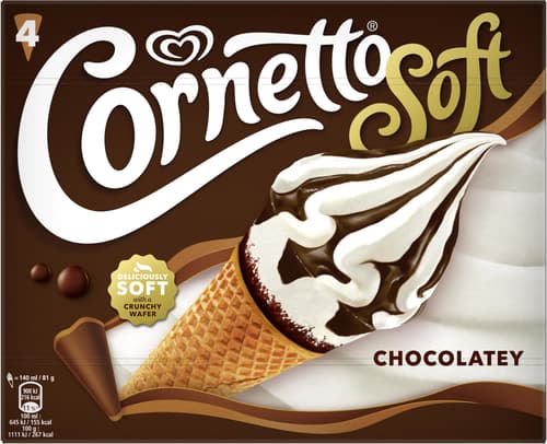 Cornetto Soft Chocolatey 4x140 ml