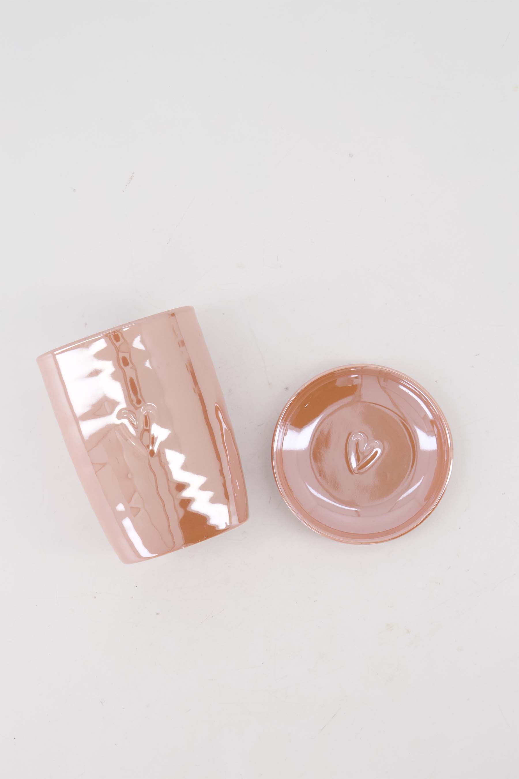 Set - Koffiemok en dipschaaltje roze