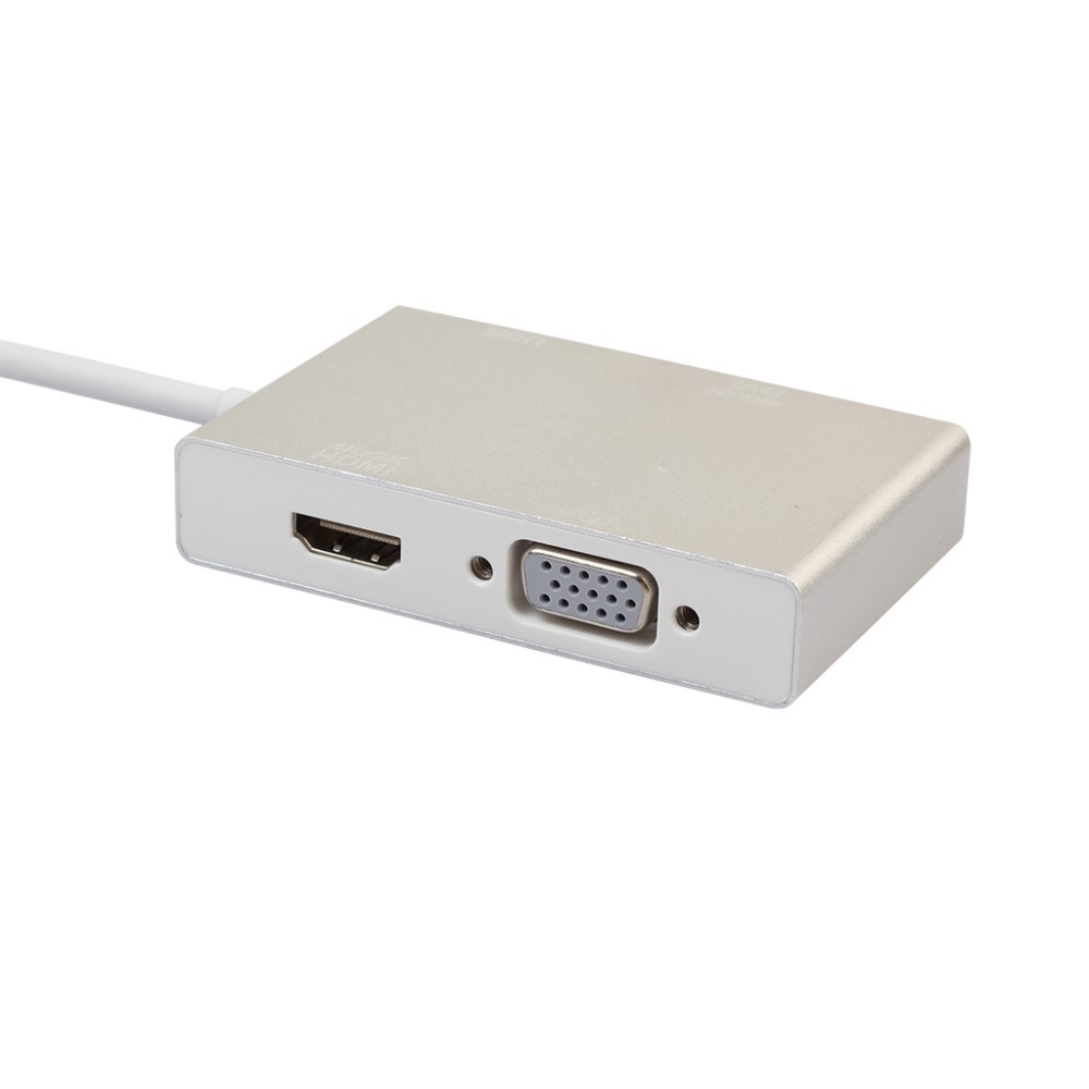 USB C auf VGA / HDMI / DVI / USB Apple MacBook Pro (ab 2016) / MacBook Air (2018) - Silber