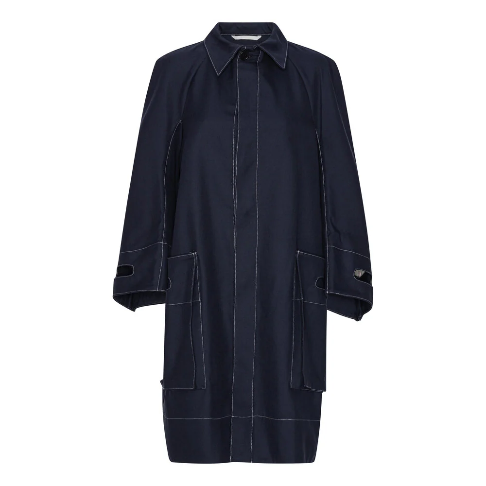 Henrik Vibskov  Box frakke - Navy/Off White