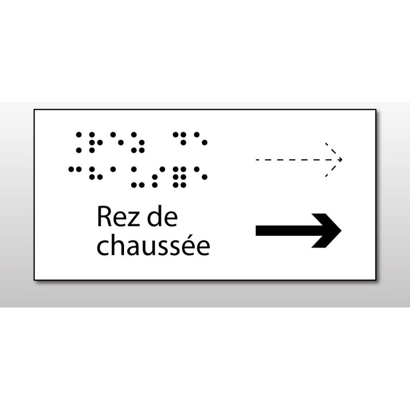 Manchon pour main courante en braille - Noir sur fond blanc