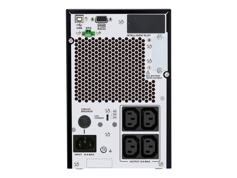 APC USV SRV1KIL-E 1000 VA / 900 W Inkl. externer Akkupack APC Easy UPS On-Line, 1000VA/900W, Tower, 230V, 4x IEC C13 Ausgänge, Intelligenter Kartensteckplatz, LCD, verlängerte Laufzeit