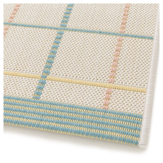 Tapis d'intérieur ou d'extérieur vintage - félix - pastel multicolore - 120 x 170 cm