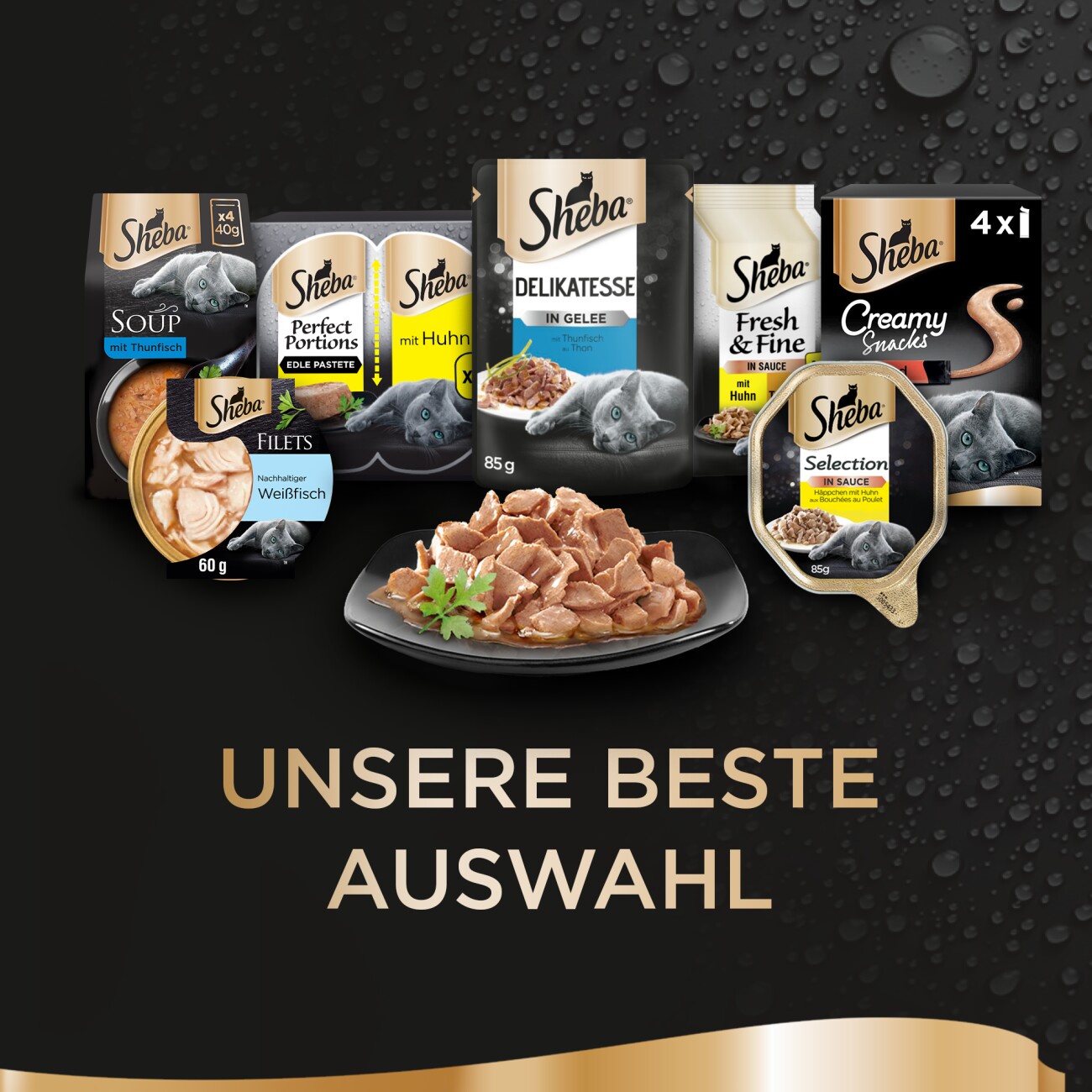 Sheba Mega Pack Fresh & Fine in Sauce mit Huhn, mit Geflügel, mit Truthahn 50 x 50g