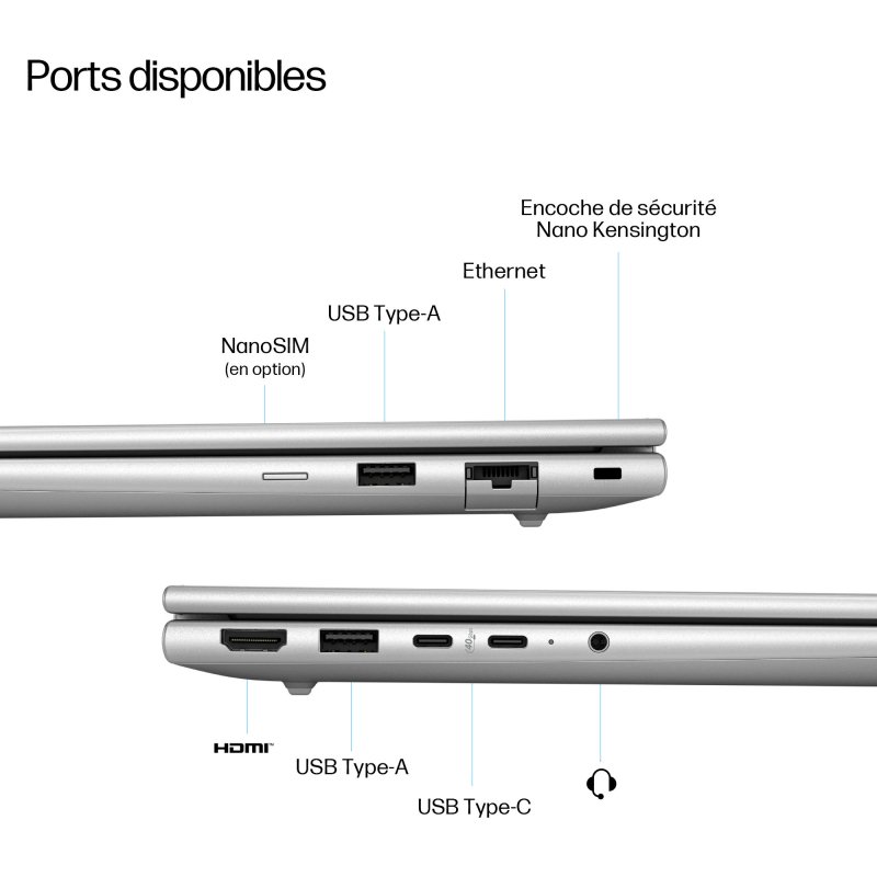 HP EliteBook 6 G1q Next Gen AI PC Wolf Pro Security Edition Copilot+ PC Snapdragon X1-26-100 Ordinateur portable 35,6 cm (14