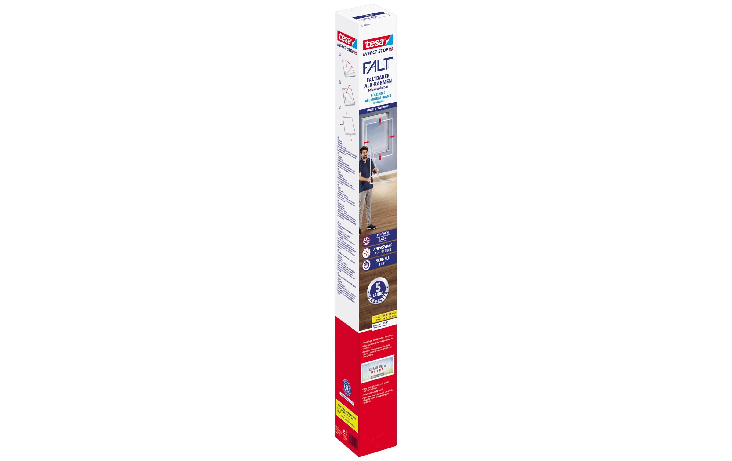 tesa Insektenschutz-Fensterrahmen »Fliegengitter Insect Stop 1.4 x 1.4 m, Weiss« Indoor