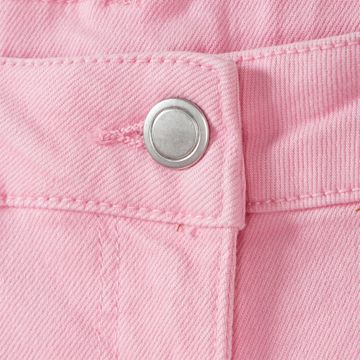 Yigga Mädchen Jeans-Shorts mit Fransen rosa