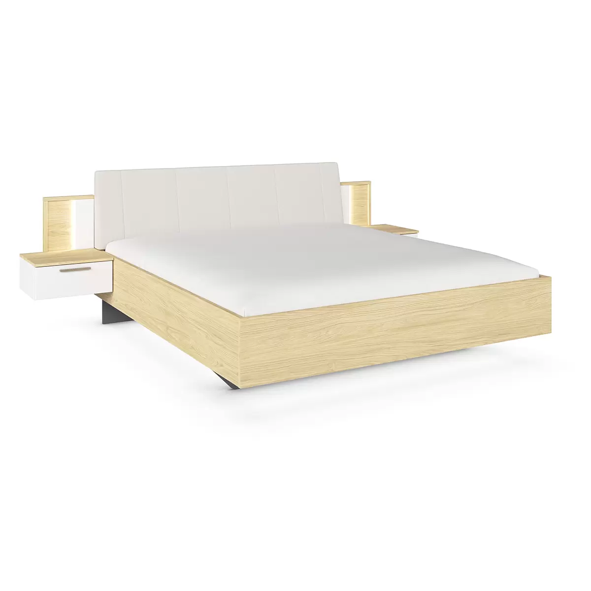 Bettanlage Calisto 180x200 Eiche,weiss