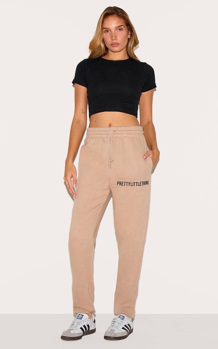 Moka Prettylittlething Joggers Taille Haute Avec Revers