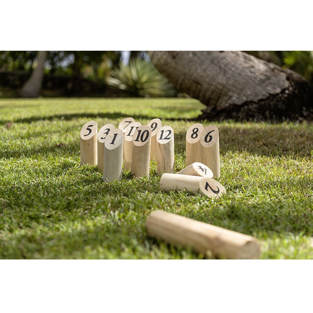Jeu de quilles finlandaises en bois