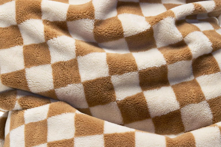 Fatboy Point Teddy poef chess Almond Creme