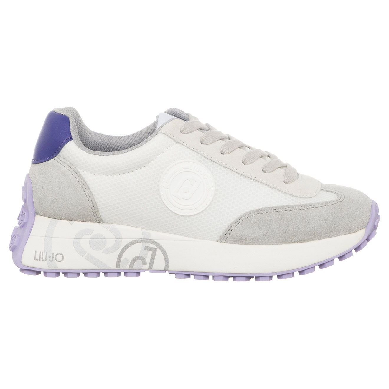 Liu-Jo Sneakers en Cuir Lolo blanc/violet/gris