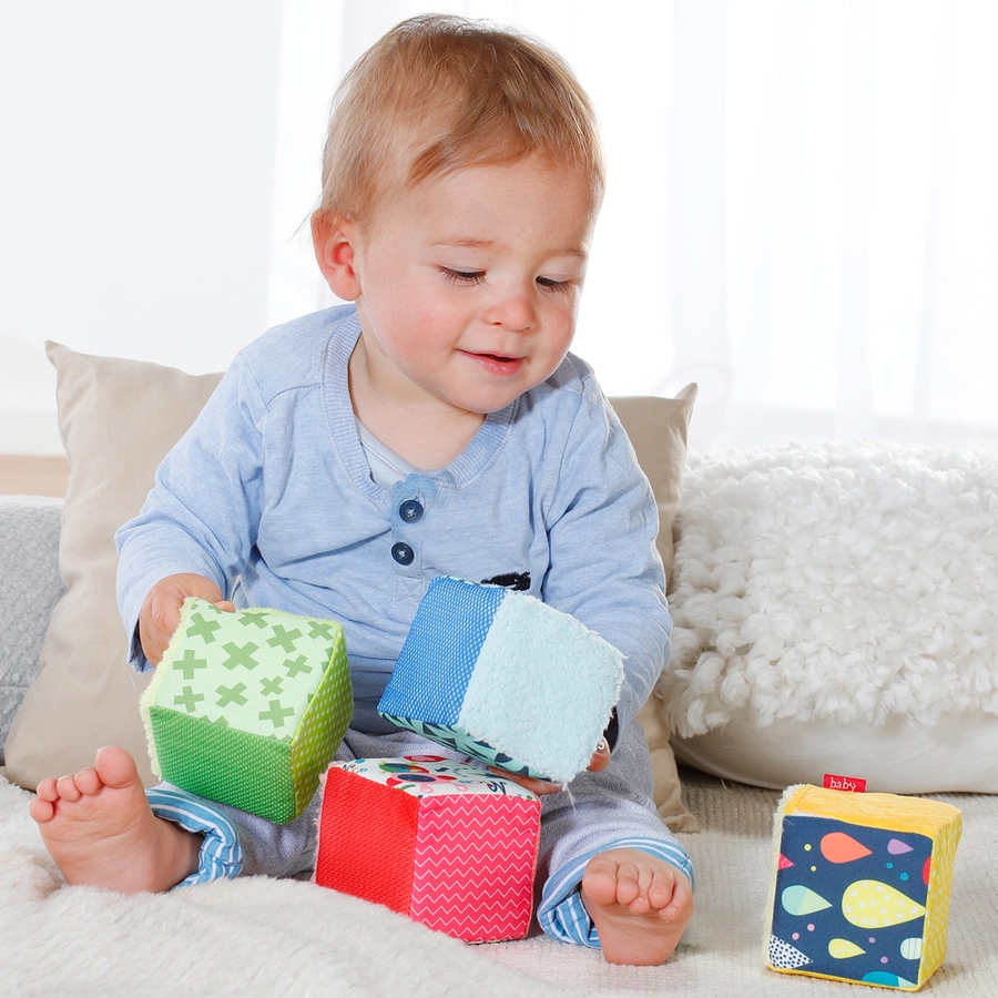 fehn® 4er Set Würfel COLOR Friends