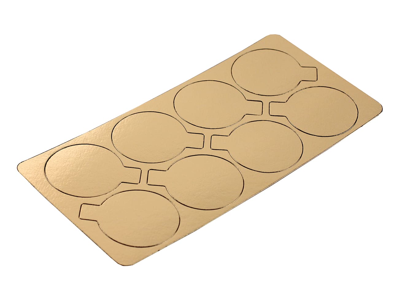 Mini-carton or (x 200) - rond - Ø 8 cm