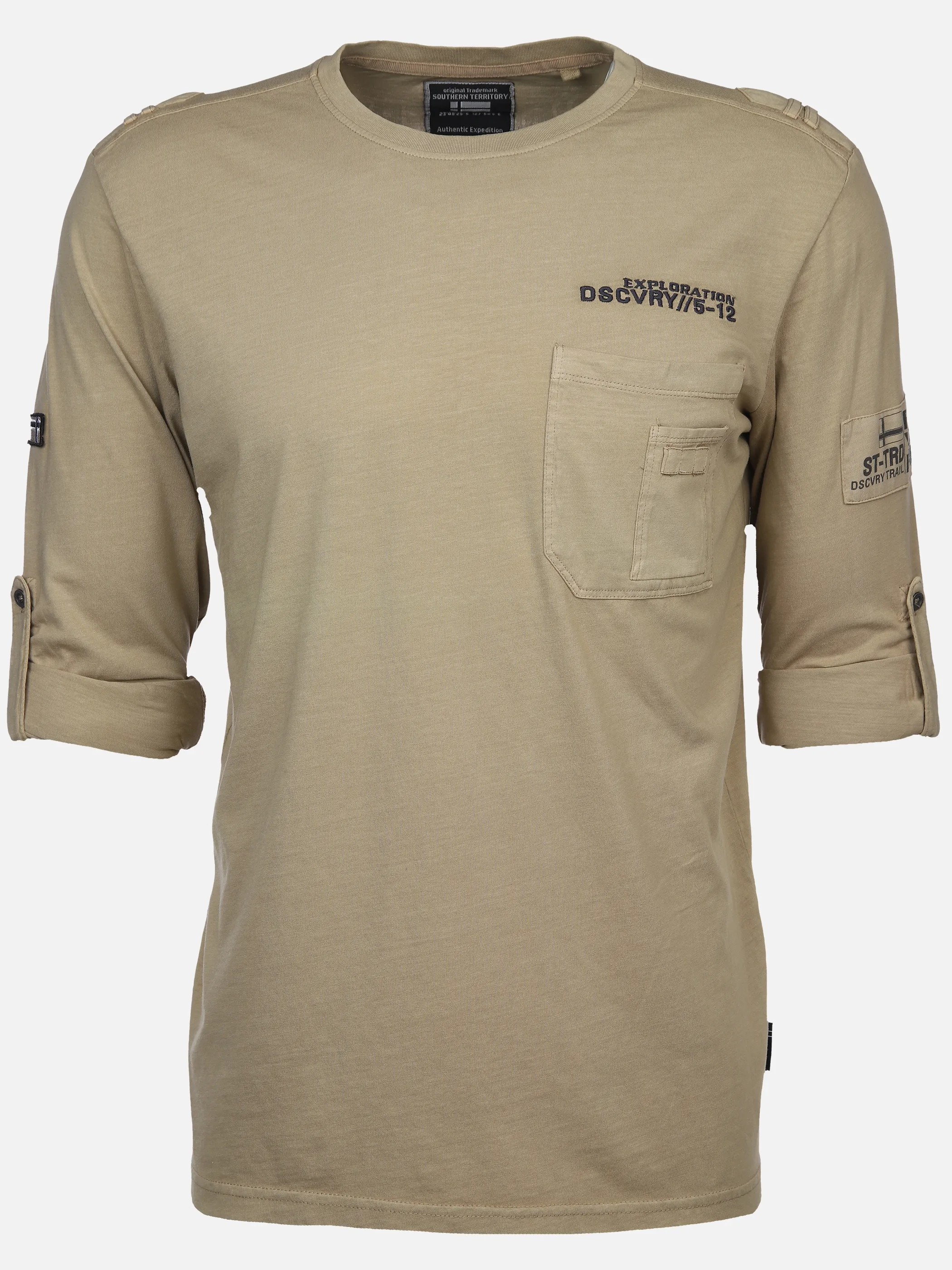 Herren Shirt mit Brusttasche und Stickerei