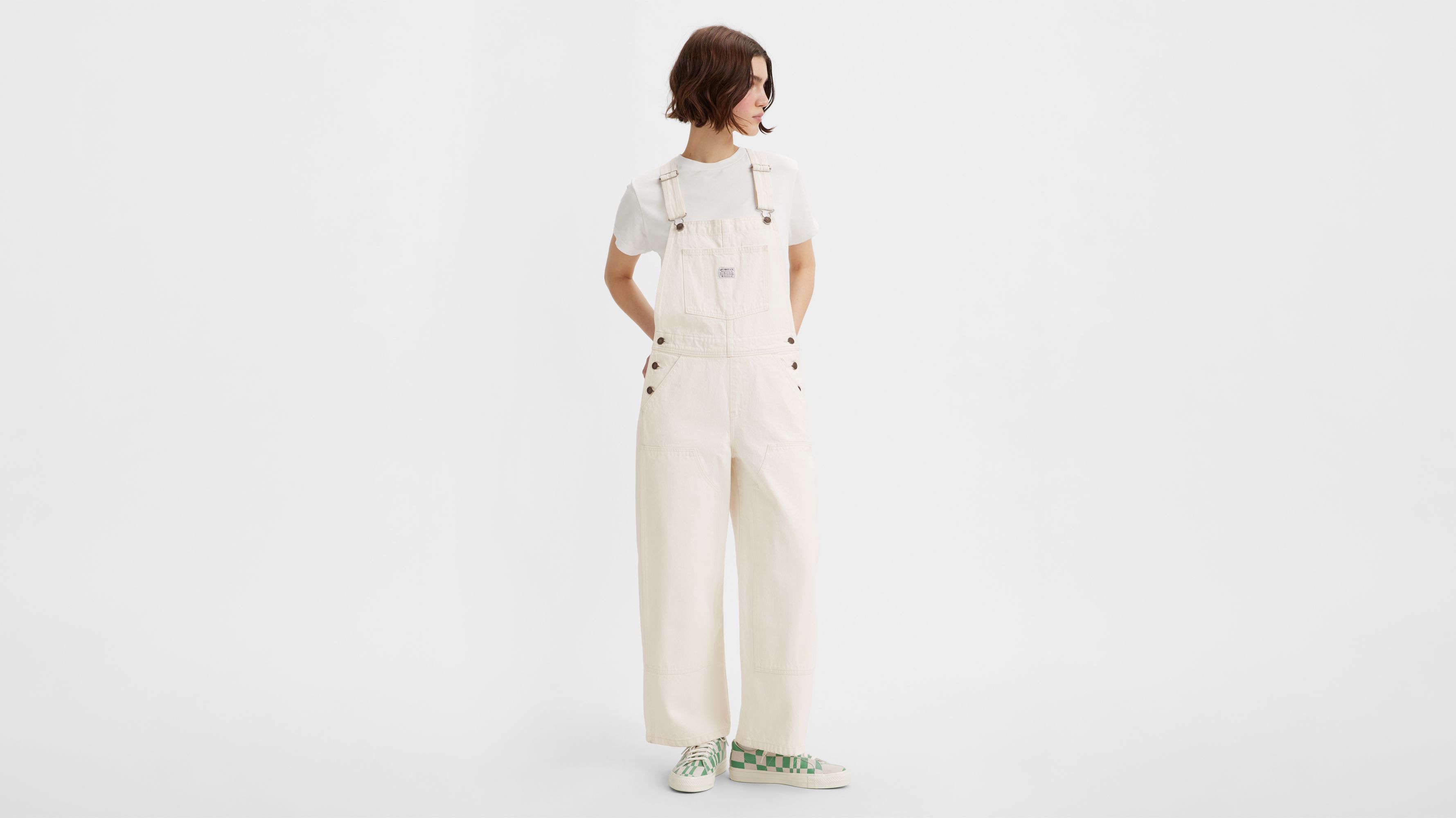 Salopette Baggy Highwater - Barely Freezing - Blanc