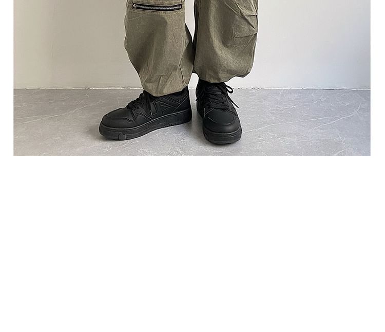 HANO - Veterschoenen met letters en platform