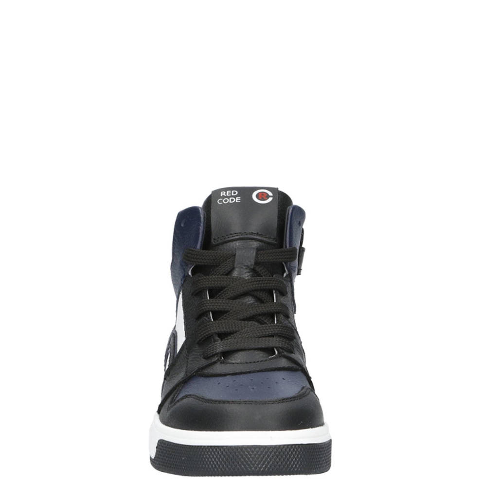 Red Code leren sneakers donkerblauw