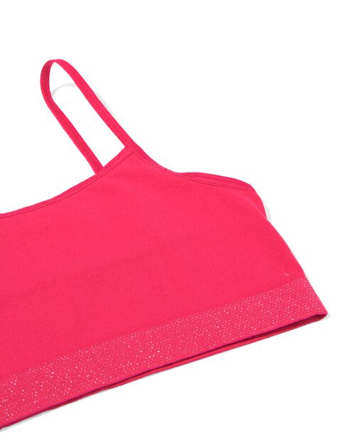2 hauts doux enfant sans coutures avec paillettes rose