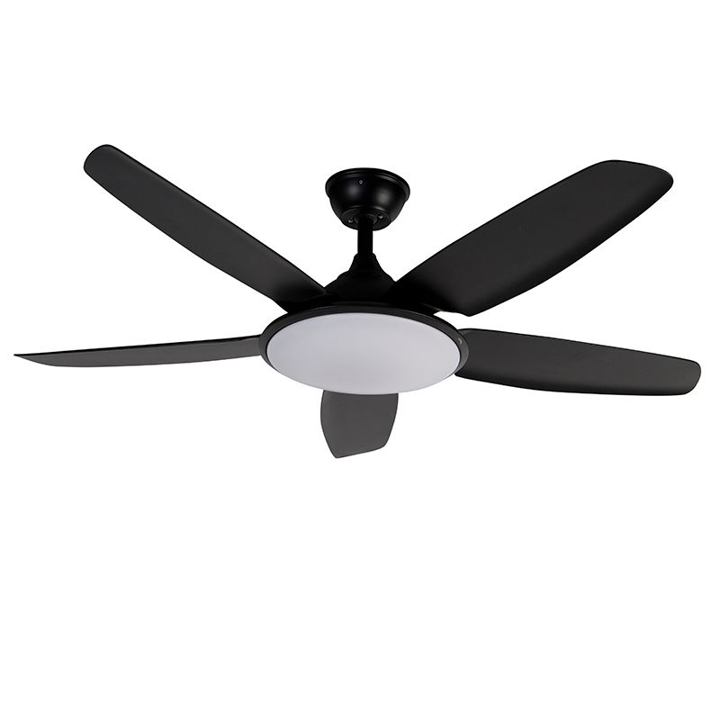 Plafondventilator zwart 130cm incl. LED dimbaar met afstandsbediening - Vifte