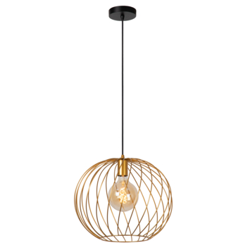 Lucide hanglamp Danza mat goud Ø40 cm
